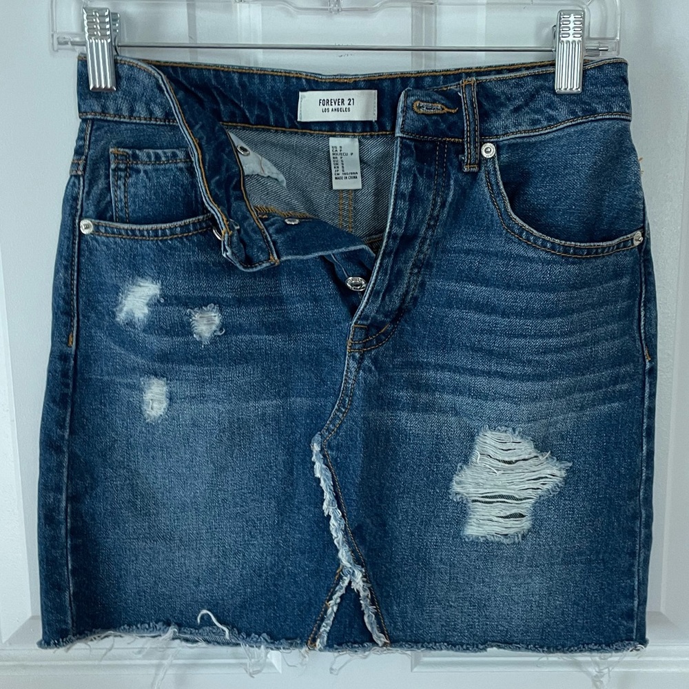 Forever 21 mini denim skirt